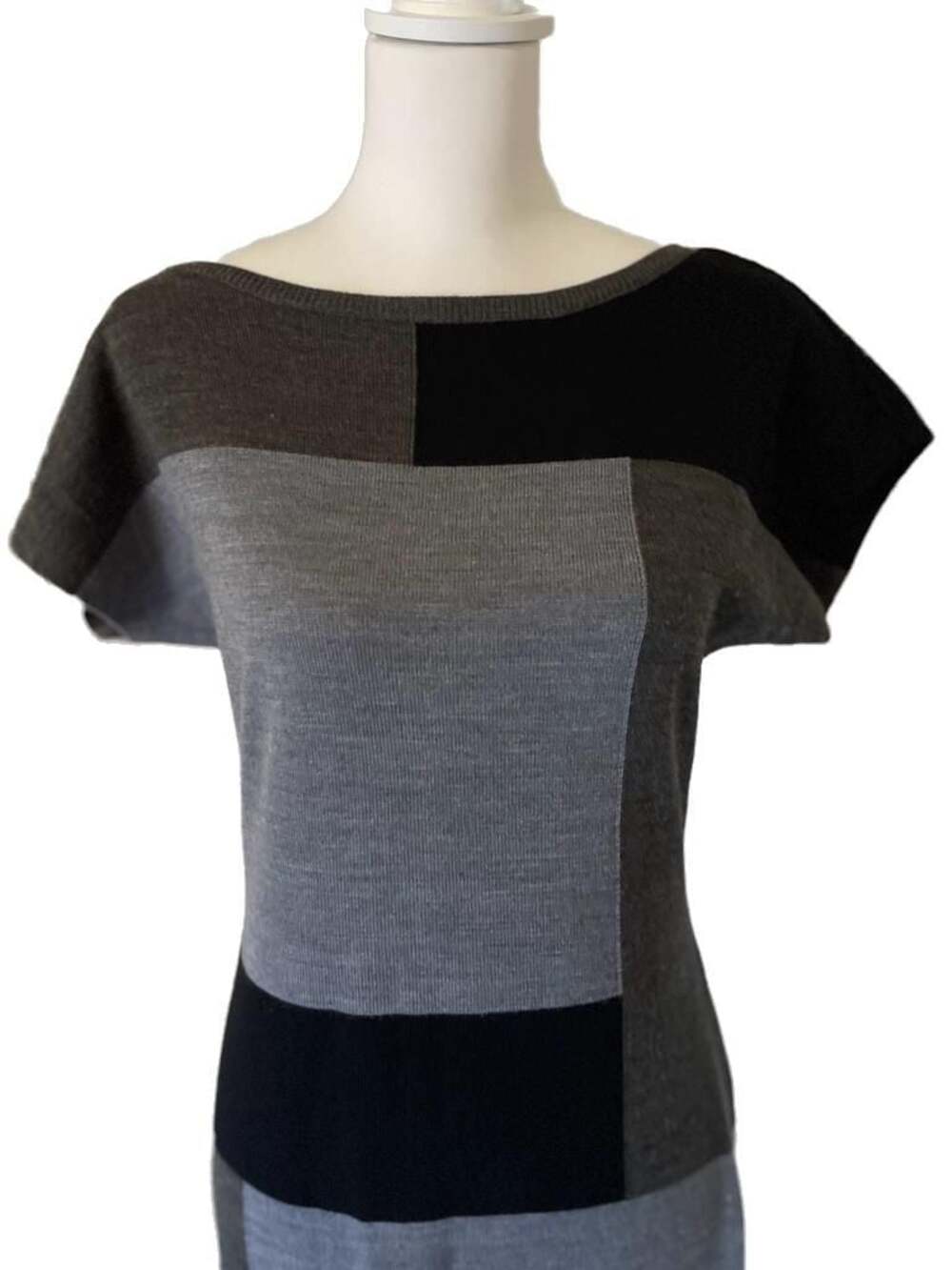 The Limited 90's Colorblock Wool Blend Bodycon Sheath Dress Size S